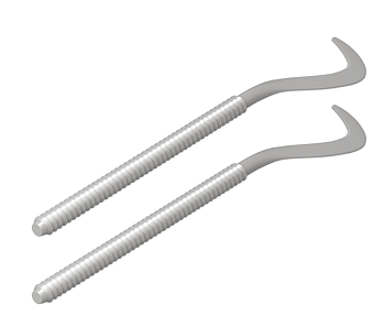 Комплект плоских кронштейнов с дюбелями 7,2х170мм, серебристые